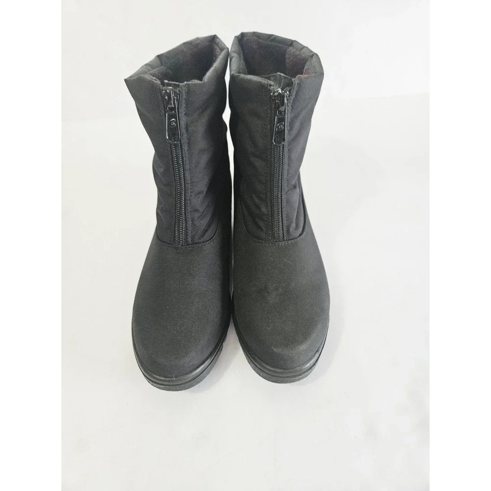 Womens 8W Toe Warmer T97806 Waterproof‎ Black Ankle Boots Made in Canada